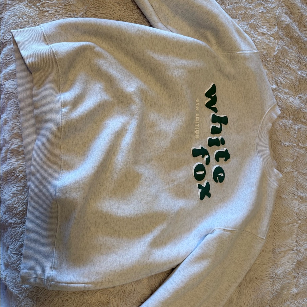 White Fox Heather Gray Sweatshirt